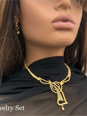 24k Dubai Gold plated Jewelry Set. Jewelry Set for Women, Necklace, Gift for Her